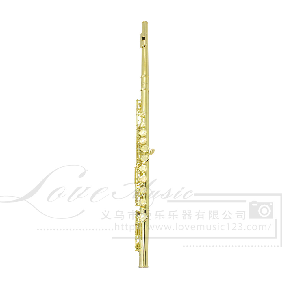 Lade 16-hole flute, C major color flute, nickel-plated closed key with E key, professional brass instrument flute flute pic 2