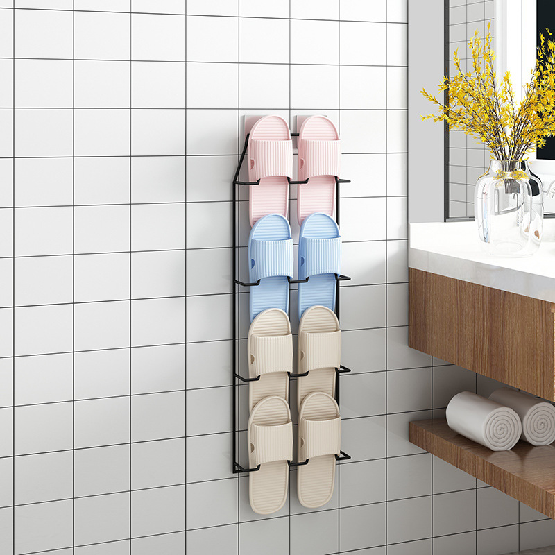 Bathroom non-perforated shoe rack and storage rack pic 1