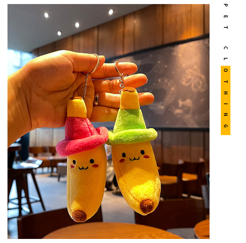 Japanese and Korean small banana plush toys, hats, small banana strings, small pendants, mobile phone and backpack decorations pic 11