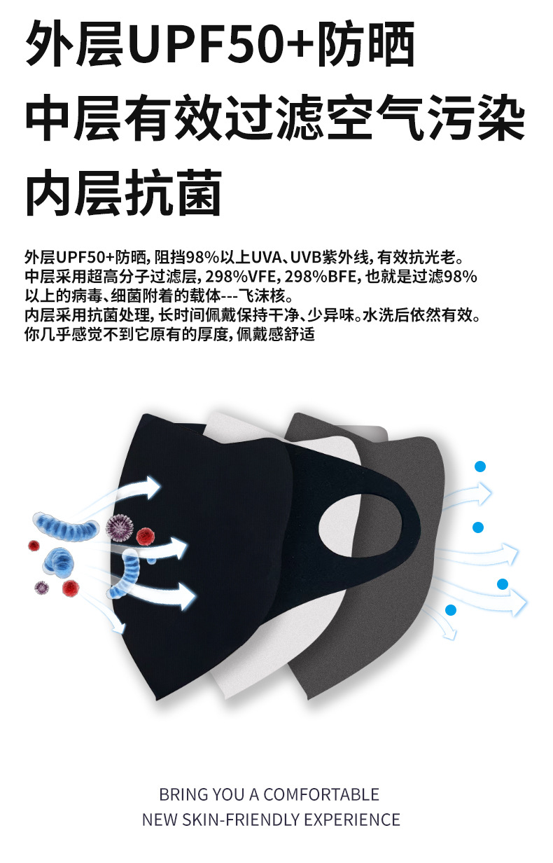 舒美佳秋冬口罩防风防尘海绵口罩无痕时尚美拉德可水洗保暖护眼角详情6