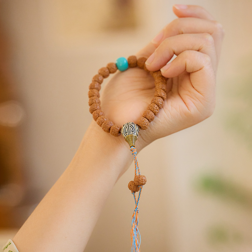 National trend cultural and creative, natural diamond Bodhi seed bracelet, Du Mu retro tassel hand-held pendant, collectible and wholesale pic 21