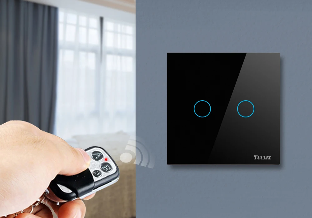 86-type 2-way single-control switch intelligent touch RF433 remote control switch pic 5