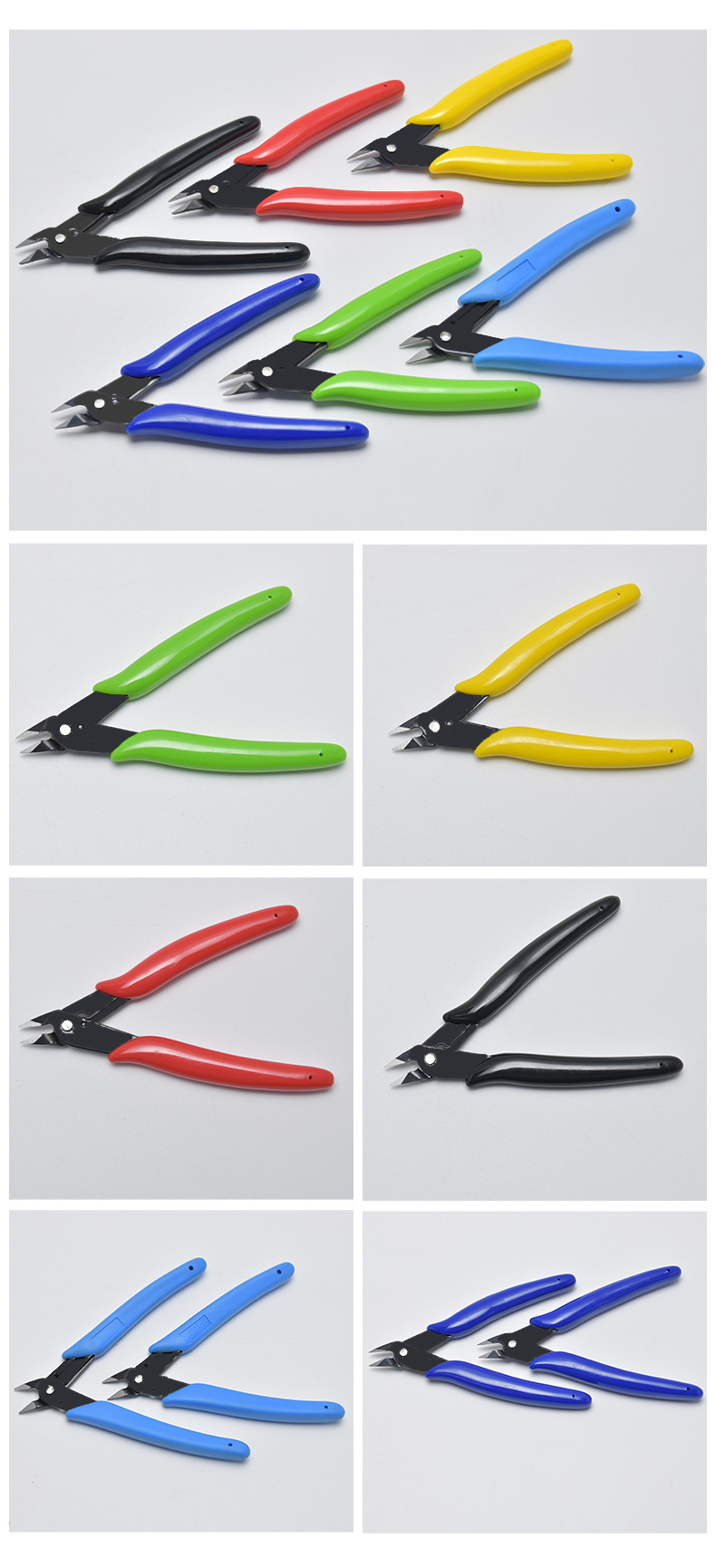 Factory direct sales of 170 pliers, water mouth pliers, diagonal pliers, industrial-grade high carbon steel, pointed nose pliers, diagonal pliers, small 5-inch pic 7