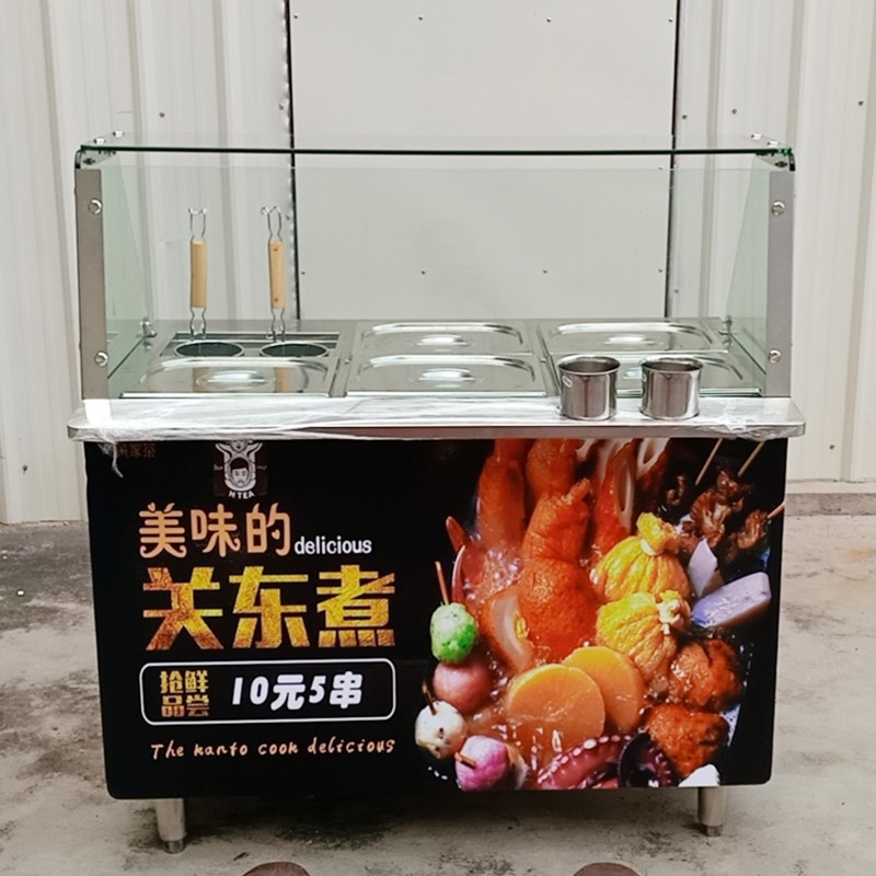 Qianmai Oden Machine EH-800 with glass cover, convenience store electric noodle cooker, commercial spicy hot pot skewer machine pic 6