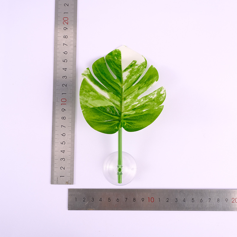 直销仿真龟背叶带吸盘花卉盆栽植物绿植龟背叶子条纶布背叶厂家批详情8