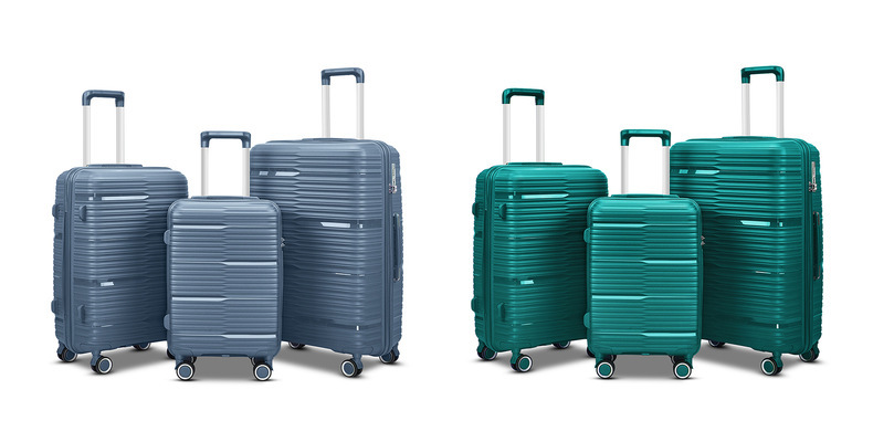 外贸现货批发PP三件套拉杆箱登机旅行箱静音万向轮登机箱行李箱包详情4