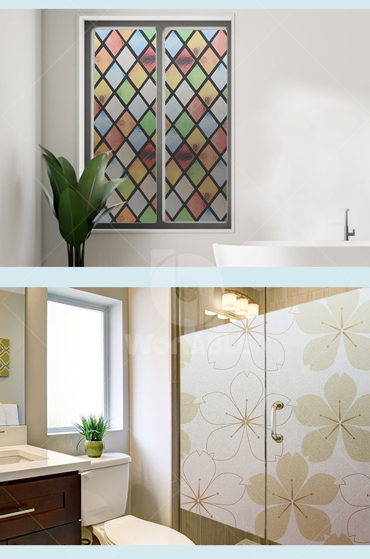B35 electrostatic self-adhesive pure frosted window sticker, white frosted glass sticker, translucent opaque electrostatic adsorption window sticker pic 10