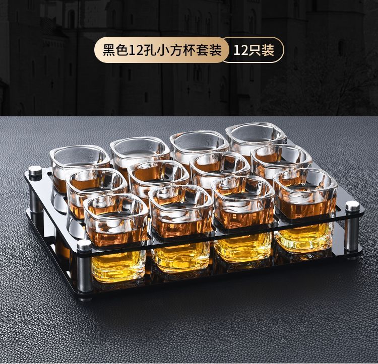 Popular online bestsellers: Square cup, glass liquor cup, acrylic beer mug set, ktv wine glass stand, small wine glass for home use pic 13