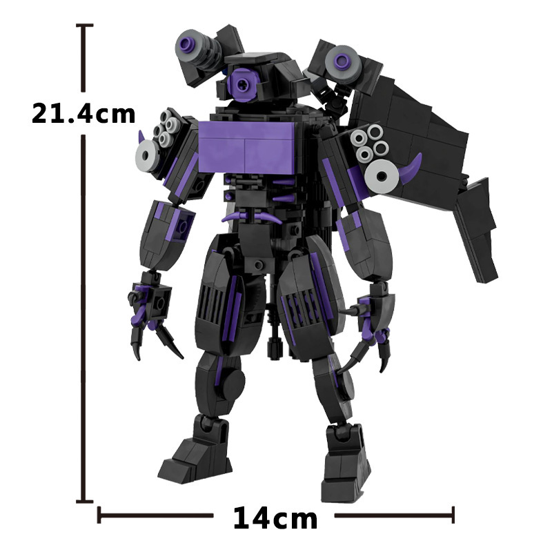Cross-border compatible lego parodia toilet hombre VS monitor hombre pequeño granular robot puzzle montajes chicos regalos pic 13