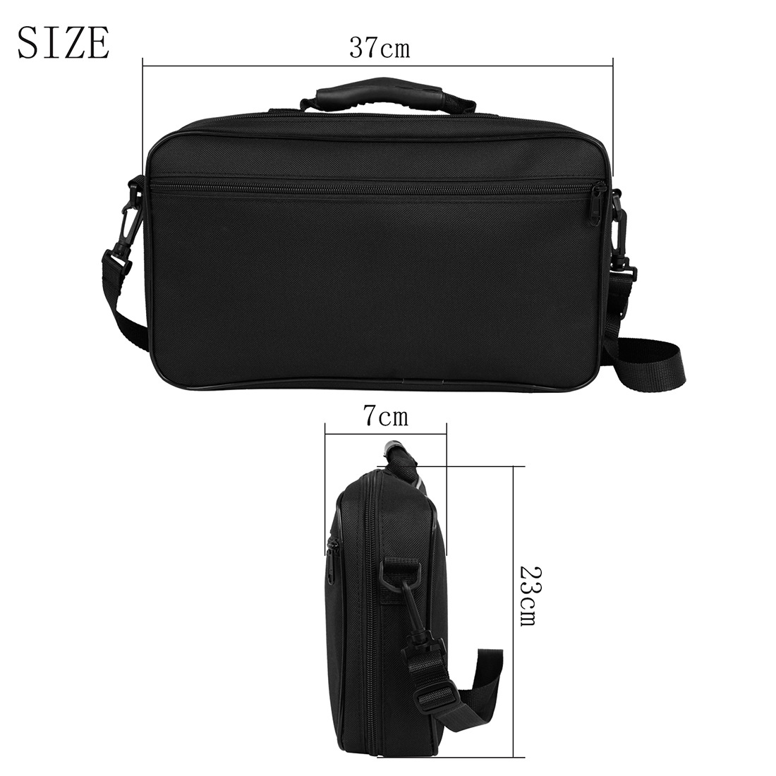 Black waterproof Oxford cloth oboe shoulder bag, oboe instrument case, hand-held shoulder instrument bag pic 2