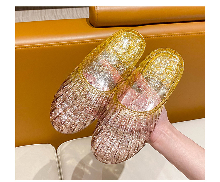 水晶拖鞋女透明洗澡防滑居家中老年妈妈凉拖鞋夏季外穿包头半拖鞋详情25