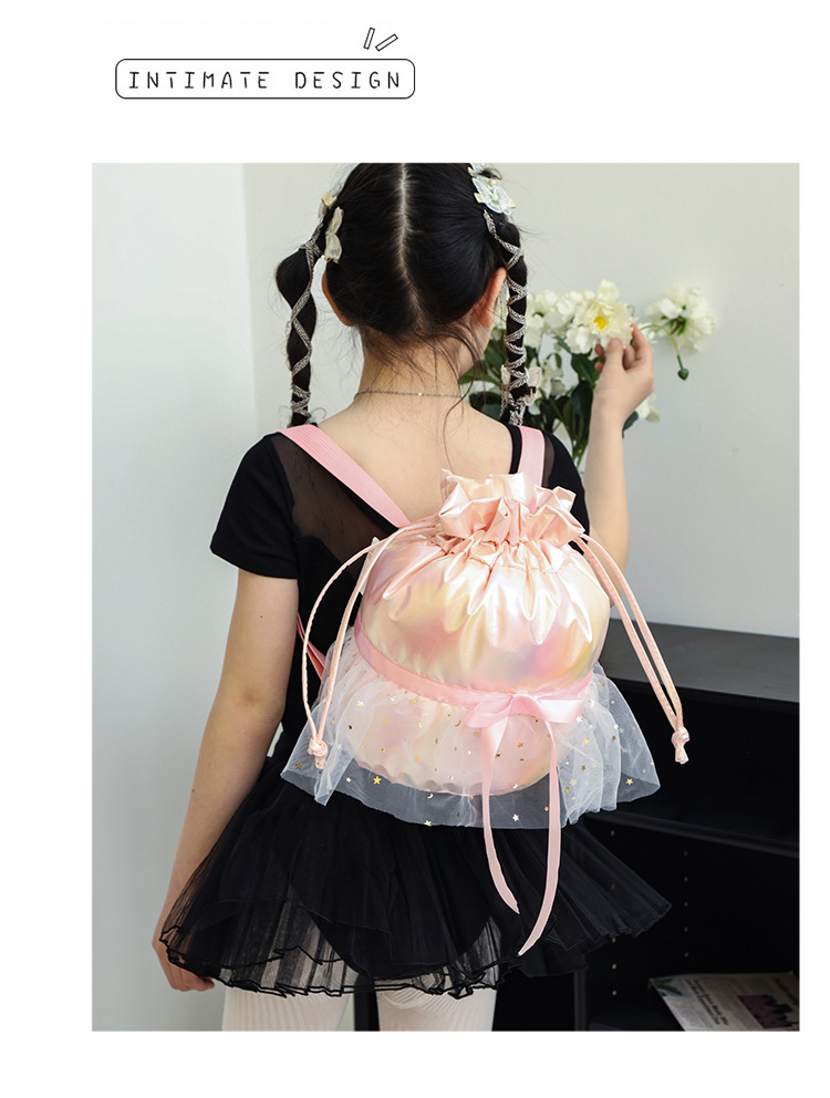 新款舞蹈包儿童双肩跳舞背包运动包休闲包女童可爱芭蕾舞书包印字详情19