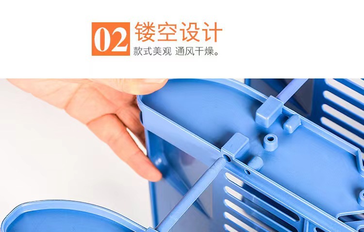 A428 稳固型文件架文件栏两层文件盘 塑料文件筐资料架详情13