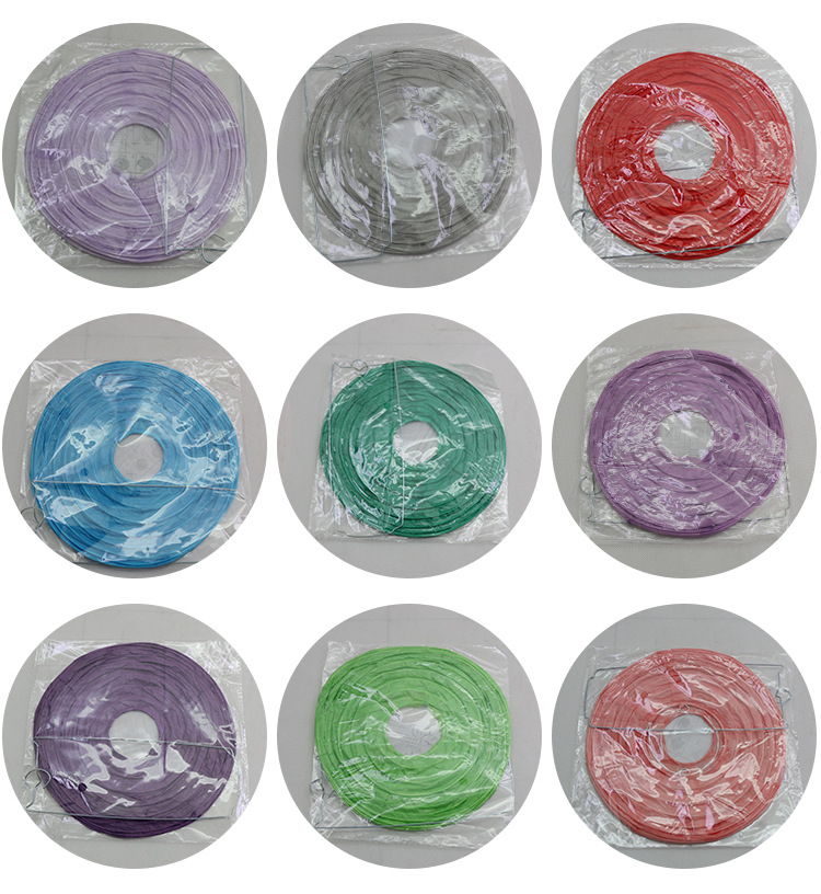 厂家批发白色纸灯笼春节国庆手工diy圆形灯笼婚庆装饰品节庆用品详情8