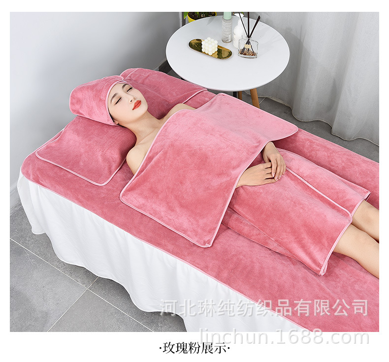 Beauty salon-specific towels with logo, beauty salon towels, bed towels, bath towels, bath skirts, fine fibers, soft and absorbent pic 42