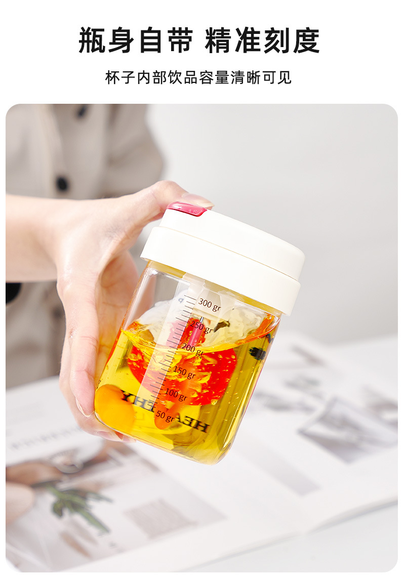 电动自动搅拌杯榨汁杯高硼硅玻璃杯一键搅拌咖啡奶粉摇摇杯食品级详情3