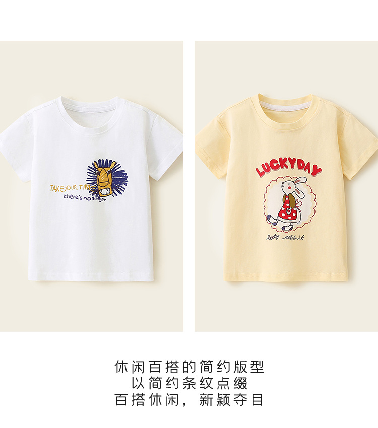 夏装2024新款儿童短袖T恤男女童夏季童装中小童韩版纯棉半袖t时髦详情10