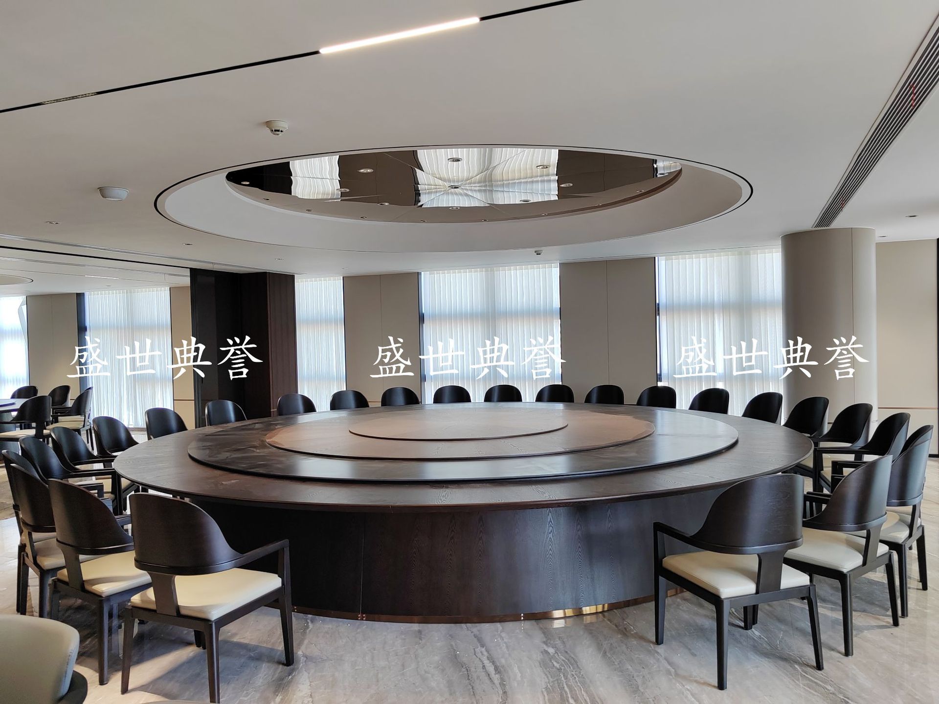 Xiamen International Hotel Solid wood dining tables and Chairs, internal club business reception solid wood chairs, designer light luxury chairs pic 9