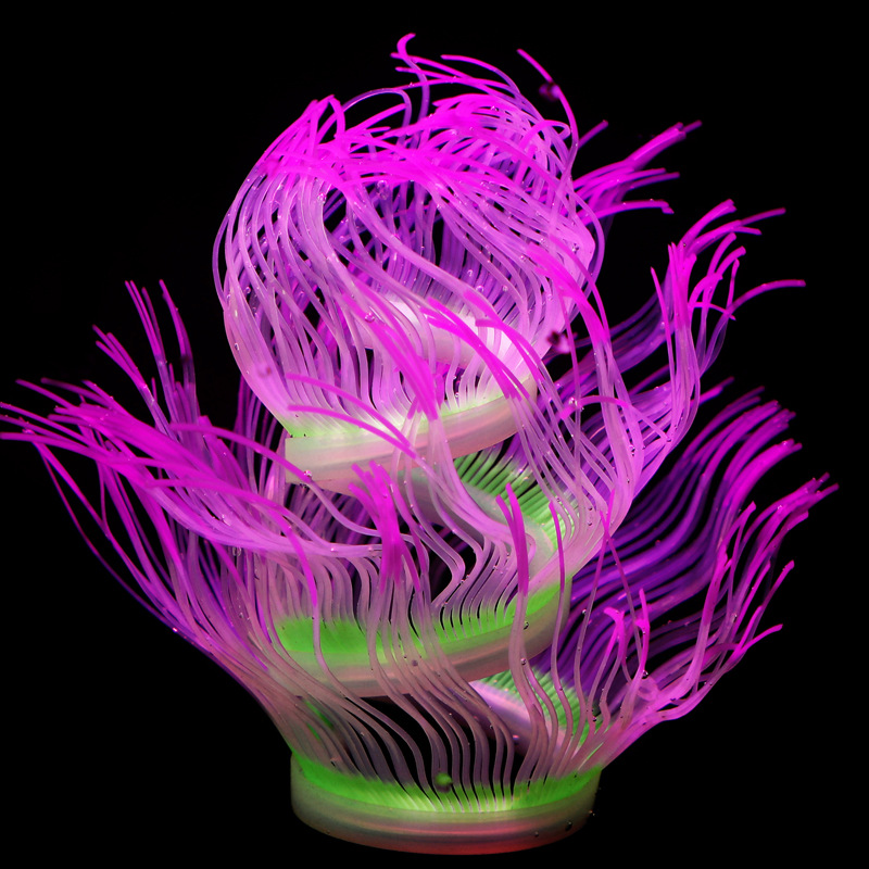 Aquarium fish tank landscape decoration silicone artificial plant soft coral landscape sea anemone 100cm long pic 11