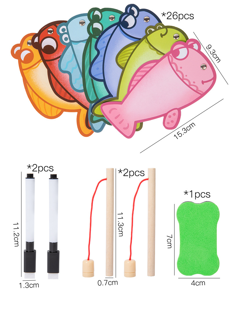 跨境新品儿童早教纸质磁性钓鱼玩具英语启蒙亲子互动益智游戏教具详情11