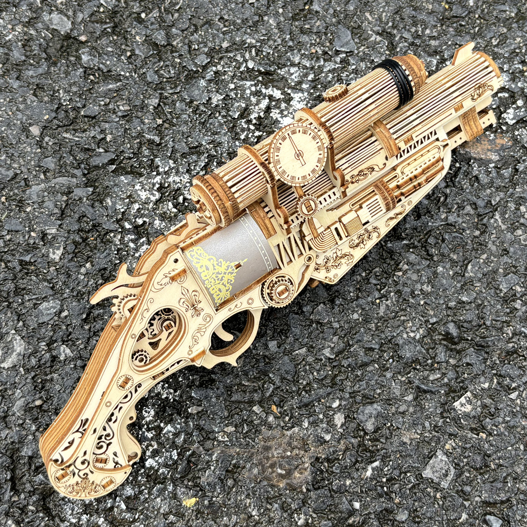 跨境亚马逊热卖玩具枪 游戏道具模型 儿童突击木制枪详情6