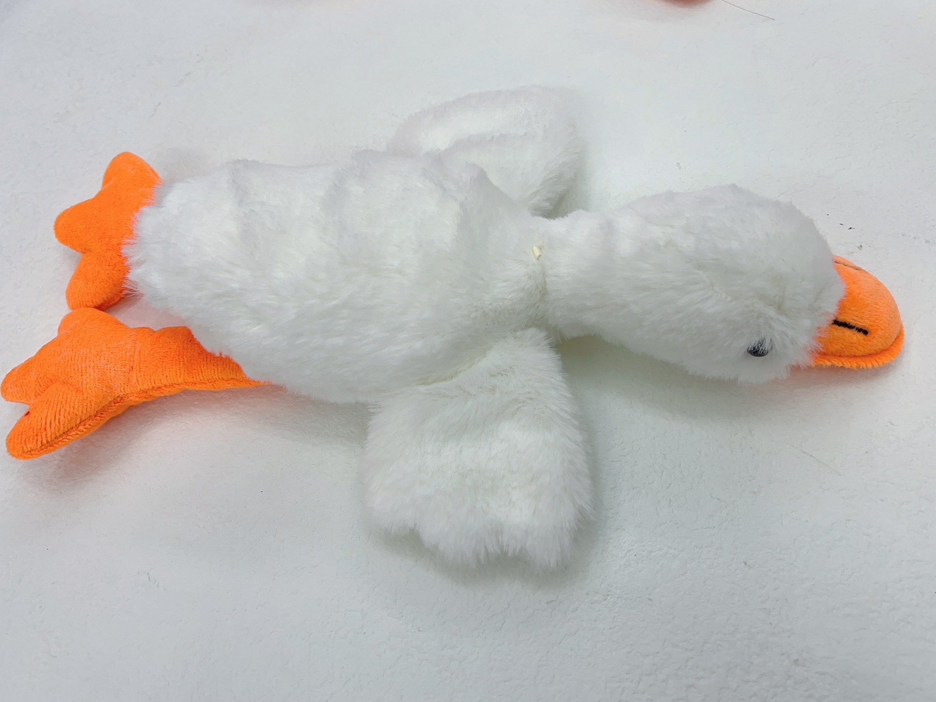 兔毛大白鹅趴睡枕毛绒玩具宠物鹅公仔娃娃抱枕婴儿童玩具兔毛大鹅 pic 7