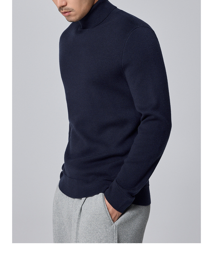 墨麦客男装基础高领男士羊毛衫2024冬季新款纯色打底毛衣男21912 pic 30