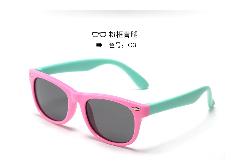 Nuevos niños gafas de sol polarizadas moda niños niñas personalidad cartoon rice booking baby shores wholesale pic 17