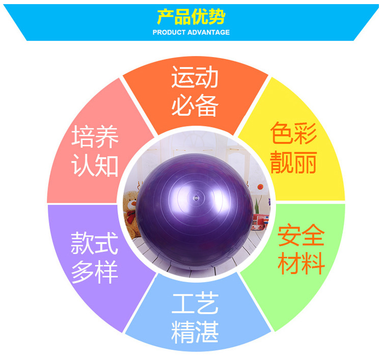 厂家直销瑜伽球健身球加厚防爆孕后健身球特价正品批发55cm详情17