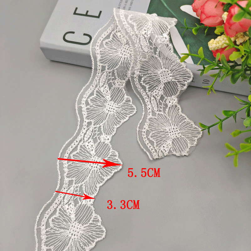 We have a wide range of products in stock, including lotus edge polyester thread embroidered lace, exquisite net lace, dance costumes, mosquito nets and decorative lace pic 6