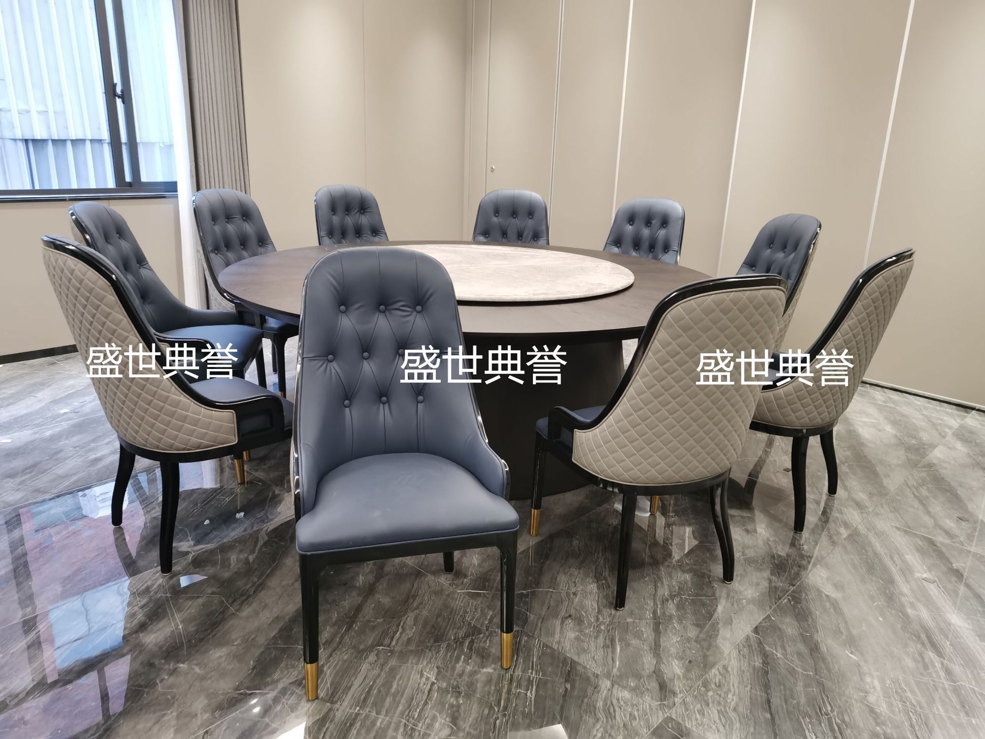 Solid wood dining tables and chairs for five-star hotels in Nanchang, modern light luxury ash wood chairs for clubs, and solid wood chairs for private dining rooms in restaurants pic 5
