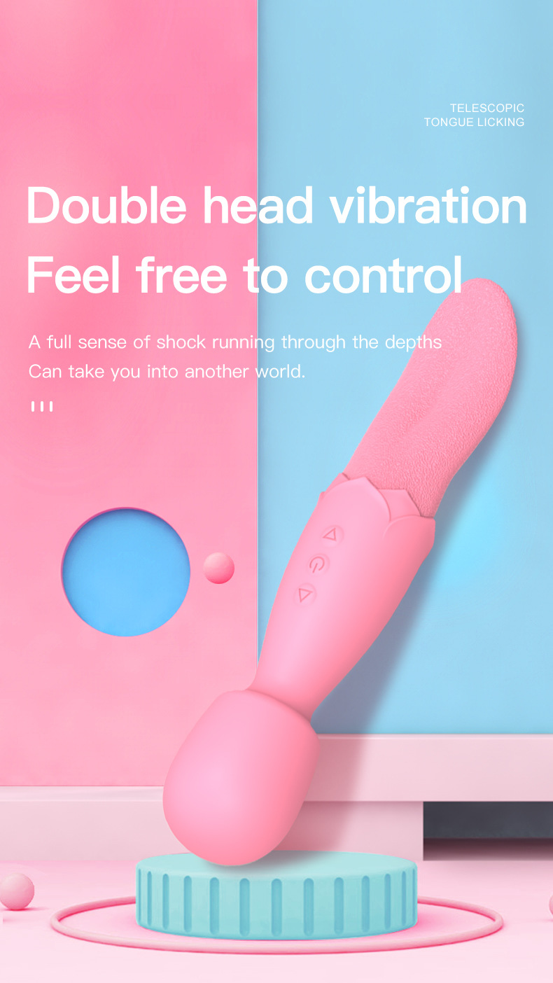 成人情趣性用品双头AV棒舌舔震动按摩器女用自慰器具详情6