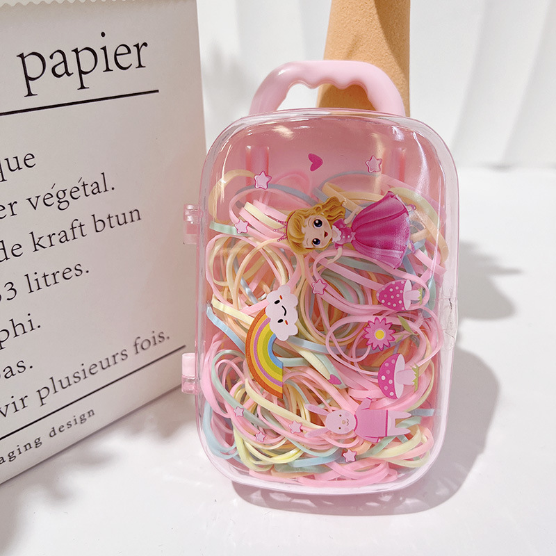 加强加粗耐用长拉不断儿童成年一次性皮筋彩色可爱创意拉杆箱造型详情2