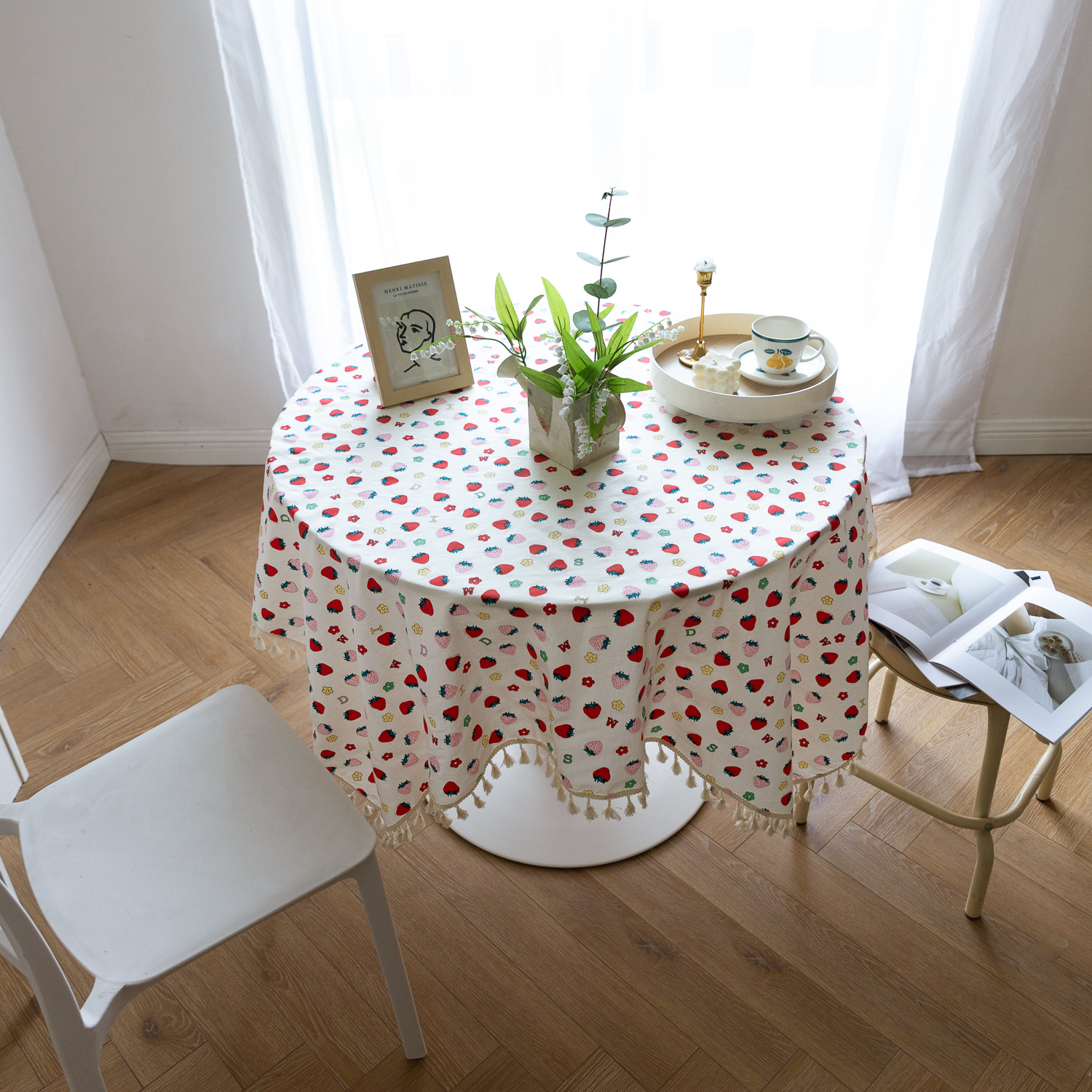 Tablecloths, fresh and simple tablecloths, country-style strawberry table MATS, table covers, Japan, South Korea, Taiwan, Hong Kong, foreign trade pic 9