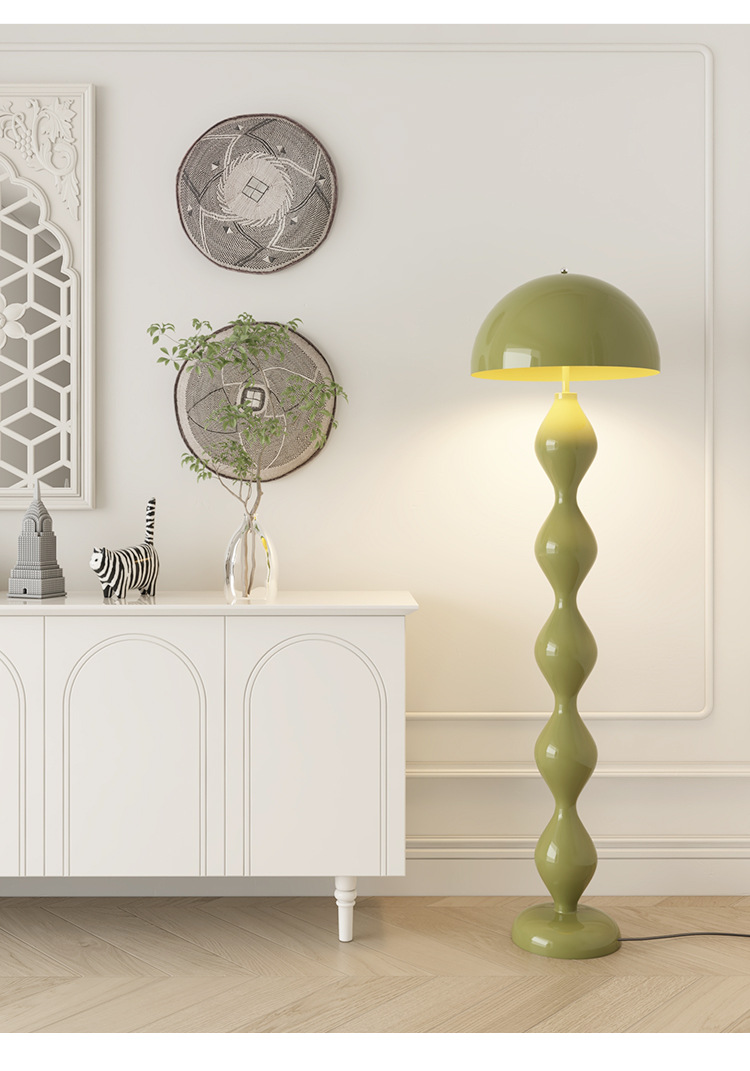 Mid-style mushroom floor lamp, Nordic simple cream style living room sofa beside exhibition hall designer style decorative lamp pic 19