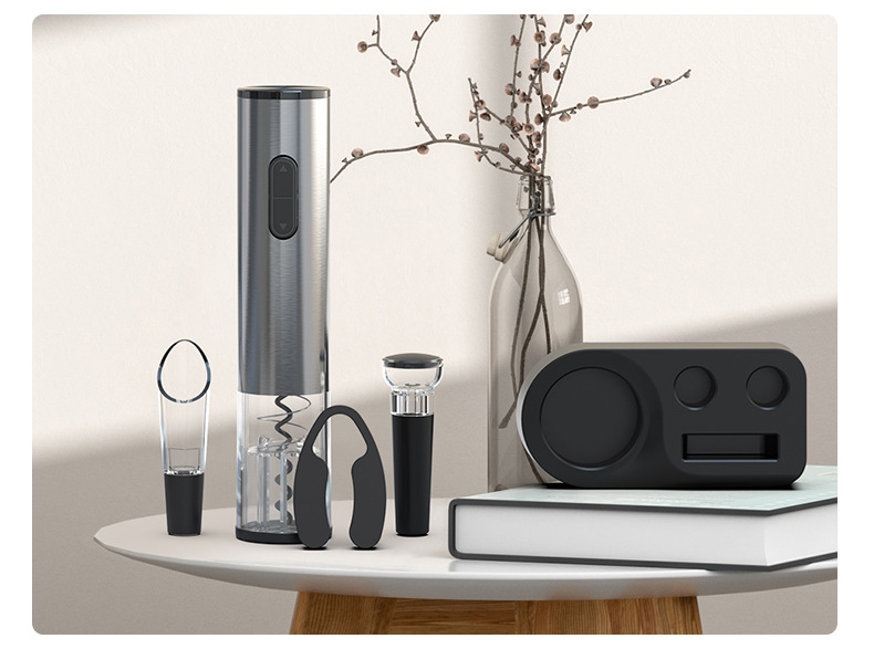 Electric bottle opener, USB charging type, dry battery type, metal stainless steel fully automatic wine opener pic 14