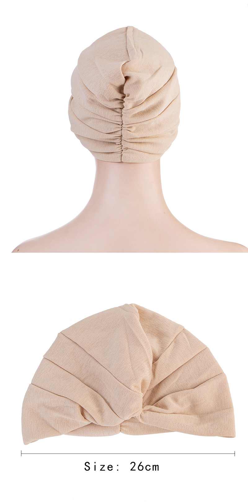 New stretch fabric forehead cross-colored base Indian headscarf and Muslim headscarf cap from Amazon in Europe and America pic 29