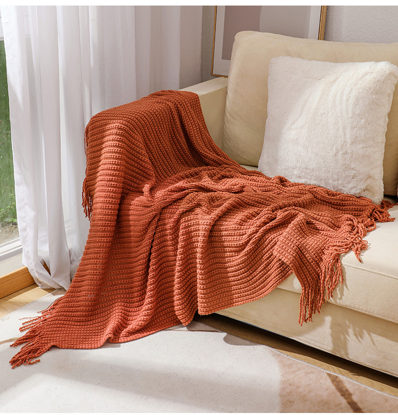 Sofa blanket, cover blanket, office nap air conditioning blanket, bean blanket, knitted blanket, Bohemian nap blanket, bed end blanket pic 8