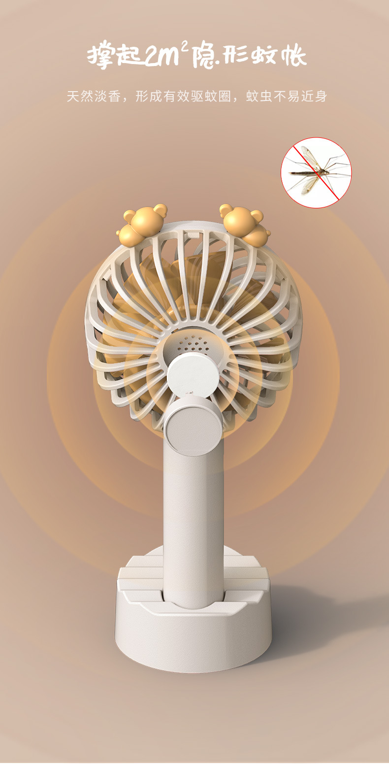 新款手持风扇 USB充电卡通小风扇随身便携学生礼品家用迷你小电扇详情11