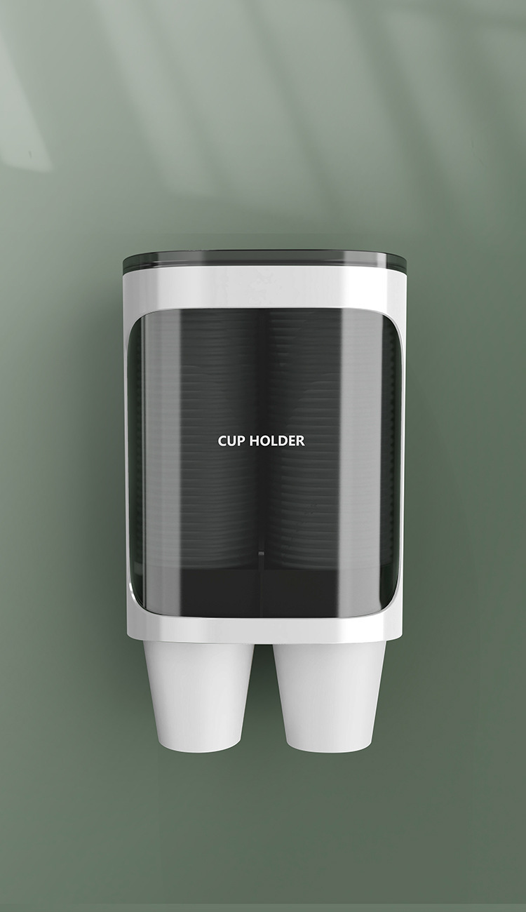 一次性杯子取杯器高颜值壁挂式自动家用商用饮水机纸杯子挂架杯架详情14