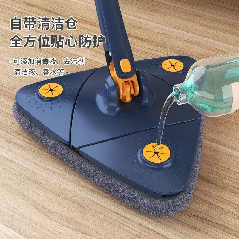 三角除尘万能旋转拧水拖把家用多功能天花板懒人清洁三角拖把详情7