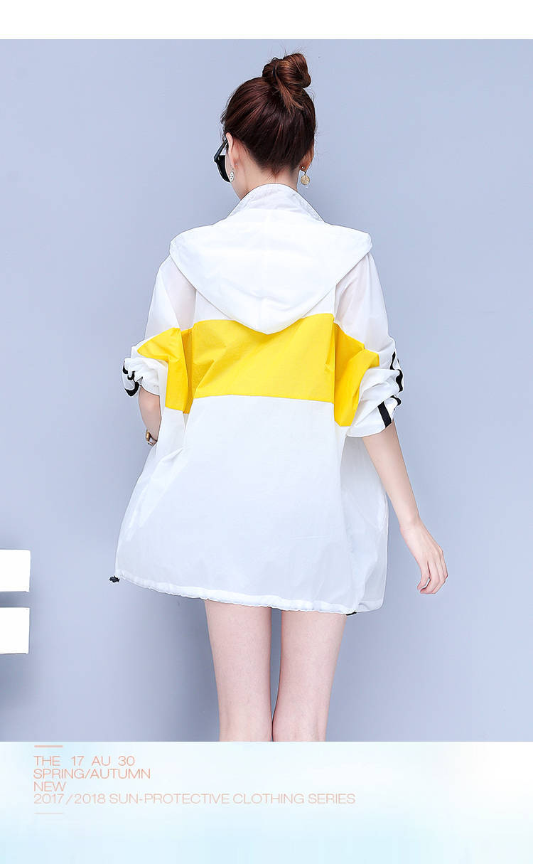 Sun-protective clothing for women, mid-length, loose, plus-size, and plump MMS 2021 summer new fashion trend of patchwork cardigans and thin jackets pic 9