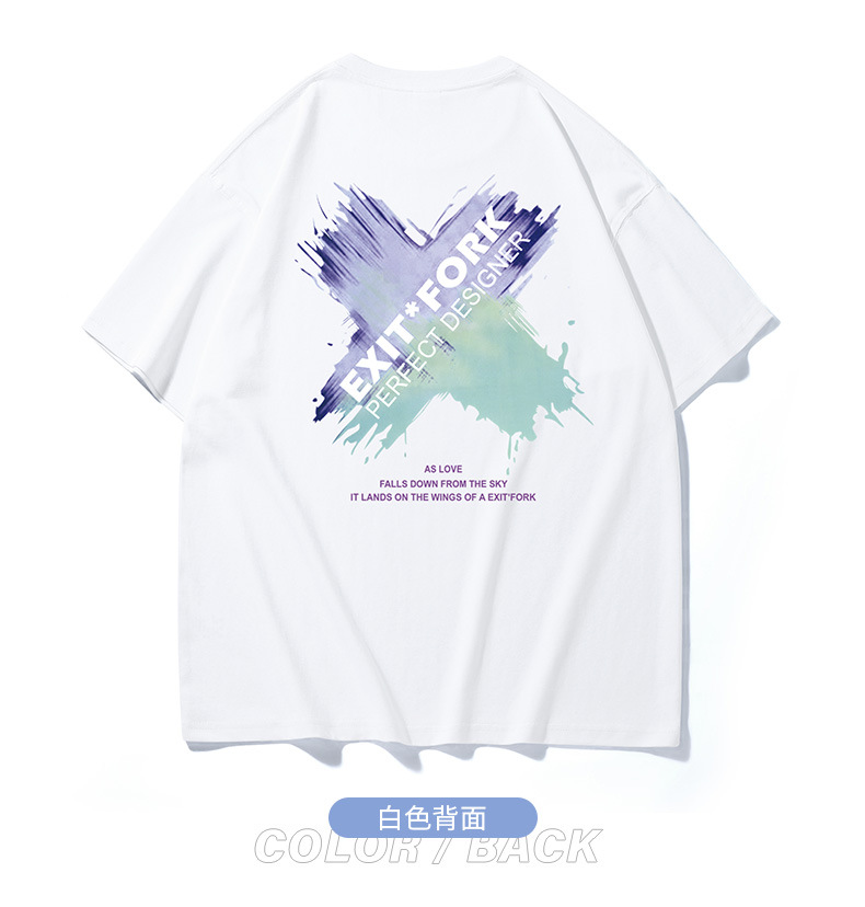 NASA collaboration short-sleeved T-shirt for men, a heavyweight off-the-shoulder pure cotton bestseller with bear print, half-sleeved couple T-shirt for women pic 56