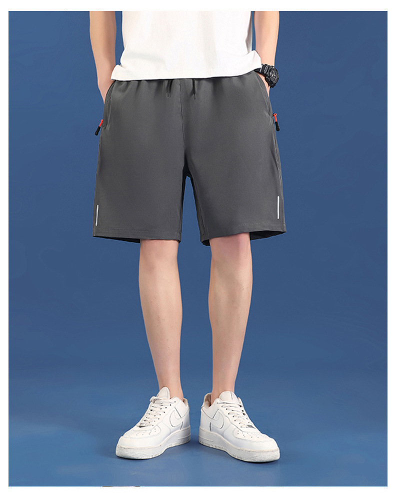Summer sports thin shorts for men, loose and casual ice silk quick-drying capri pants for men, straight-leg Hong Kong-style pants for men, trendy pic 23