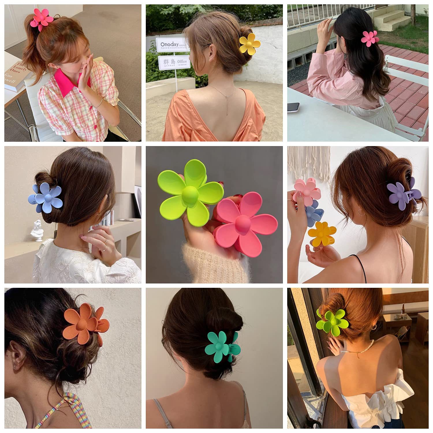 Guanyang ABS hair clip, flower clip, European and American Amazon fashion shark claw clip, not easy to break, can be used as a hair clip pic 17