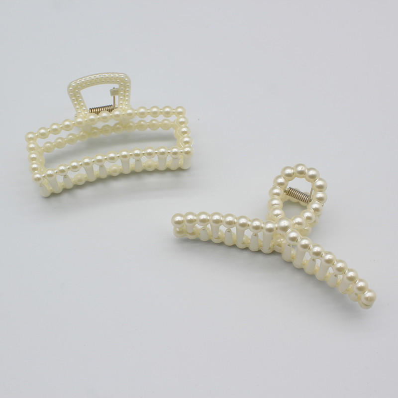 Pearl hair clips, back of the head, bath clips, large Korean elegant style, shark hair clips, hair clips, headwear, street stall, street stall pic 5