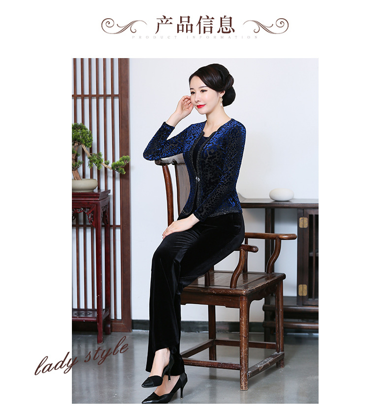 Chenwei wei terciopelo otoño top de las mujeres tamaño más grande slim slim barriga vestido de la madre 2022 nueva camiseta de las mujeres pic 13