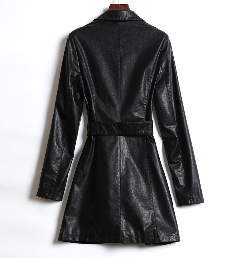 Retro Hong Kong-style casual small suit jacket for women, 2022 Spring and Autumn new Korean-style elegant pu leather suit jacket pic 20