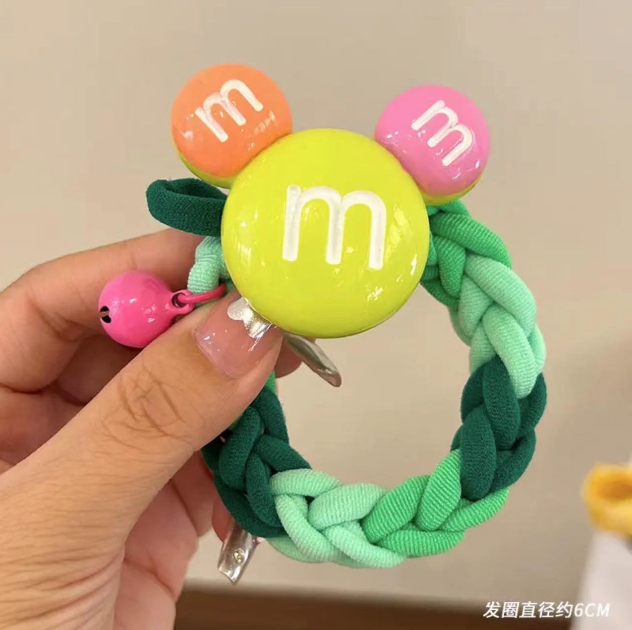 可爱高弹力儿童发绳女扎头发皮筋多巴胺米奇手工发圈女不伤发头绳详情16