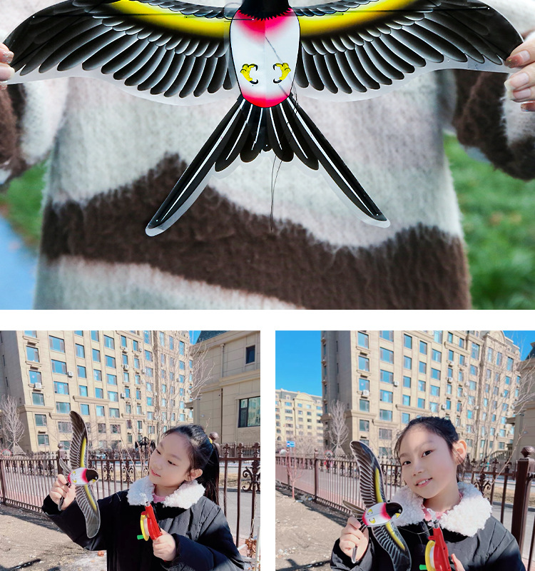 动态仿真鱼竿卡通风筝儿童风筝批 发摆摊燕子国潮玩具奥特曼风筝详情14